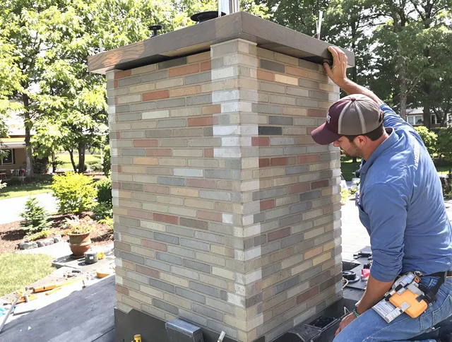 Anaheim Chimney Sweep completing a modern chimney remodel in Anaheim, CA