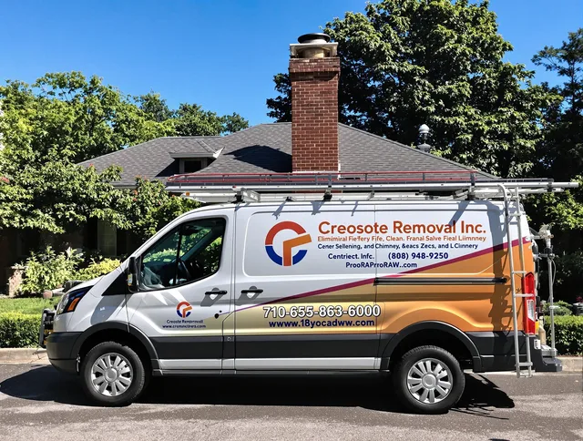 Anaheim Chimney Sweep technician removing creosote safely in Anaheim, CA