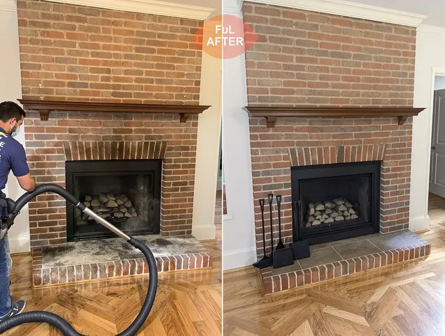Anaheim Chimney Sweep carefully sanitizing a fireplace in Anaheim, CA